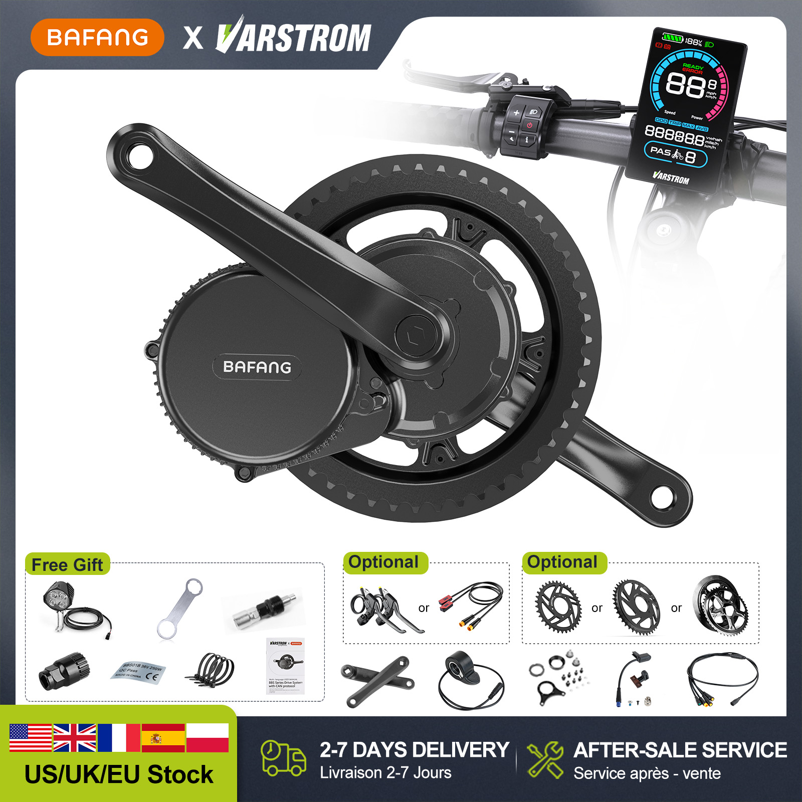 Bafang Bbs02B 48V 750W Mid Drive Kit - [US-Lager] BAFANG 48V 500W 750W 52V