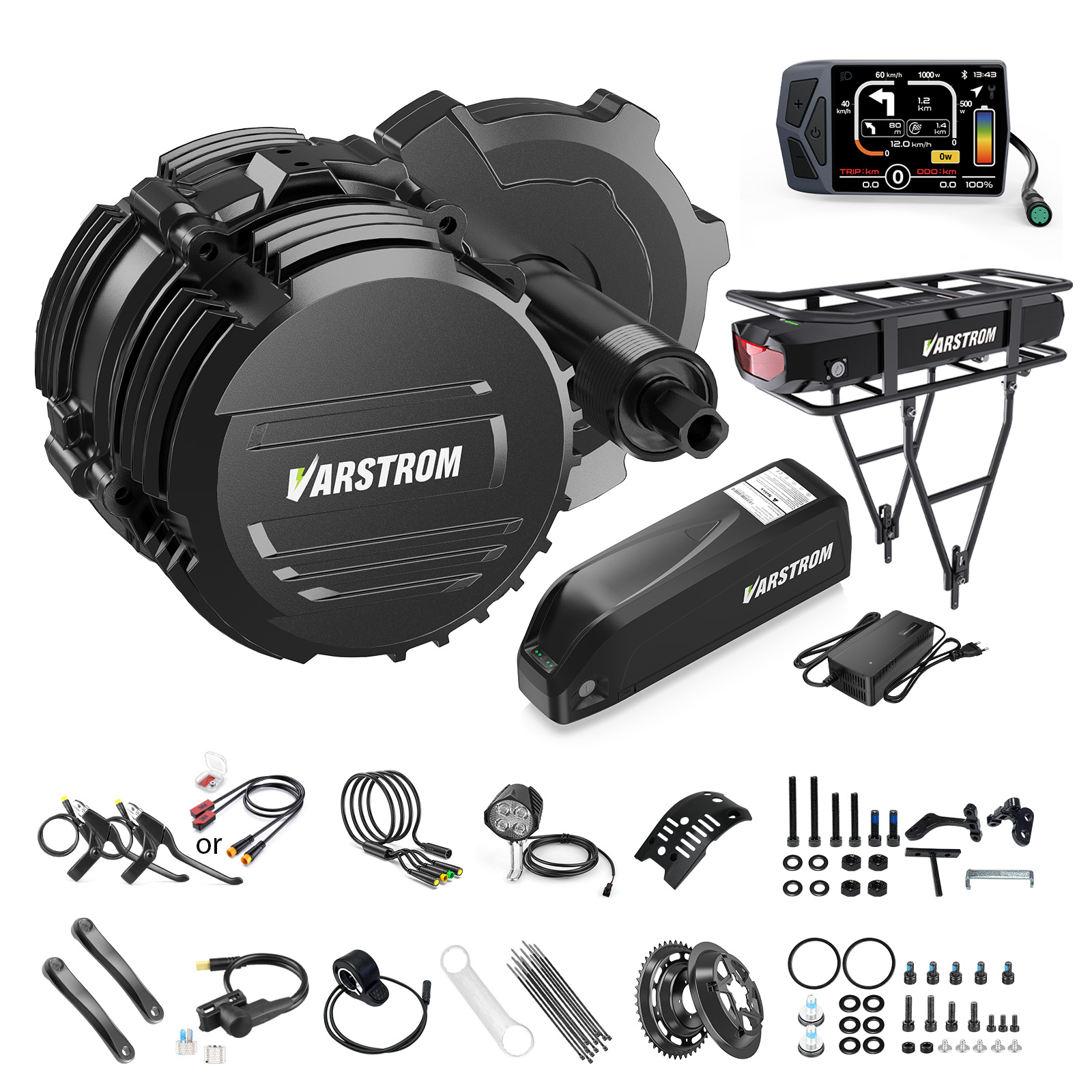 Tongsheng Tsdz2B Mid Drive Motor - [US LAGER] Varstrom 48V500W 750W Mittelmotor-Kit