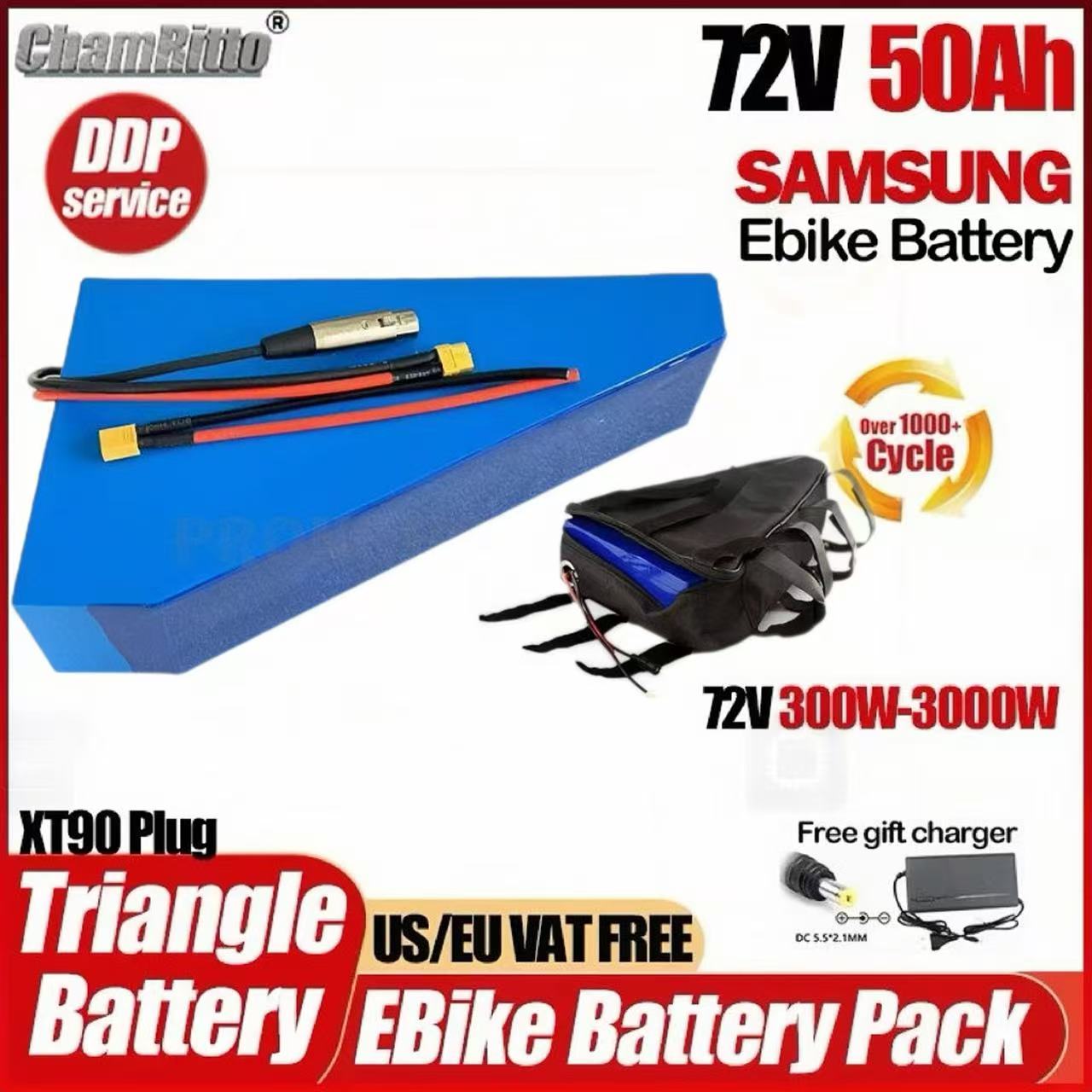 72V 3000W Elektrofahrrad Cham  – Electric Bicycle Battery 72V 30Ah Bewertung und Preis