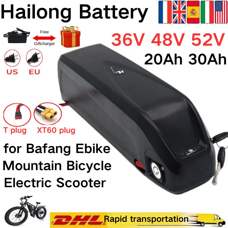 Für Hailong-Akku 36V 48V 52V 3 – Ebike Battery 48V 20Ah Hailong Bewertung und Preis
